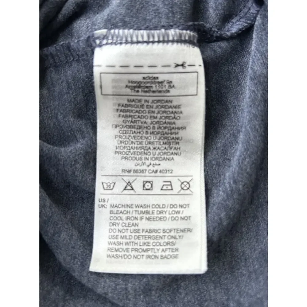 Adidas Heathered Sport Golf Polo Shirt Mens Large Short Sleeve Gray Toftrees CC